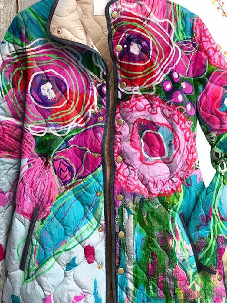 Elle | Floral Patterned Women's Elegant Jacket