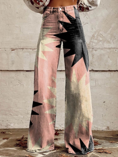 Stella - Boho Starburst Wide-Leg Pants