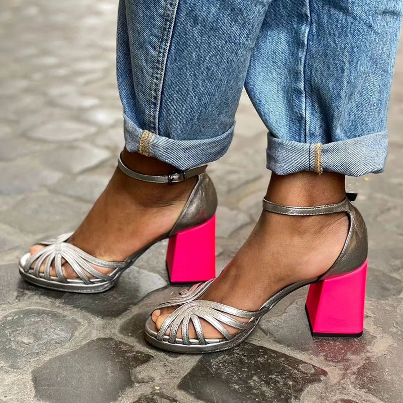 Milviana - Orthopedic classic sandals with ankle strap and open toes