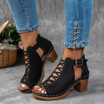 Nessa Lattice-Heel Sandals